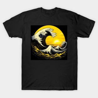 Coastal waves at sunset T-Shirt